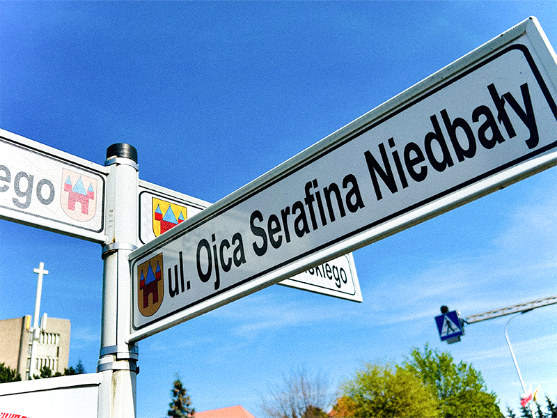 Ulica Ojca Serafina Niedbały w Jarocinie